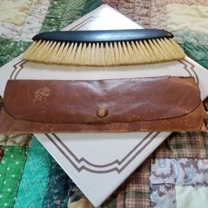 Antique brush with case from France
